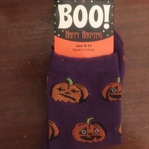 Halloween Glitter Jack-o-Lantern Pumpkin Socks